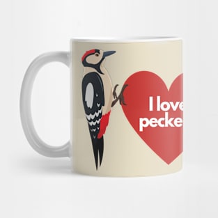 I love peckers- a funny woodpecker design Mug